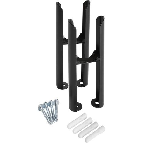 Milano Windsor 2 Column Radiator Floor Mounting Feet Kit - Black