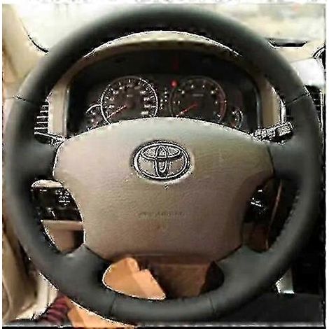 25-26 Pour Toyota Land Cruiser Prado 120, Land Cruiser 100, Land Cruiser VXL125 et Tacoma - Housse de volant en cuir véritable cousue main - Boris (1/5)