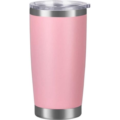 Gobelet isotherme en acier inoxydable, étanche, avec couvercle, pour thé, café et bière, 600 ml.