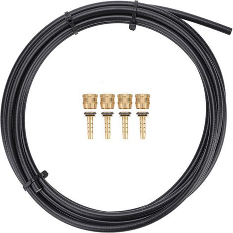 Kit de flexibles de frein hydrauliques pour vélo avec embouts et inserts en laiton, flexibles durables et résistants aux hautes températures, adaptés aux VTT et aux vélos de route (F2). (1/5)