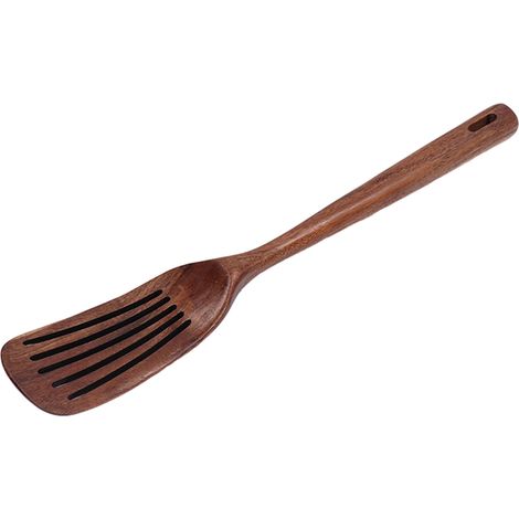 Spatule en bois sûre et inodore, ustensile de cuisine ménager avec long manche pour la cuisson, spatule qui fuit (1/5)
