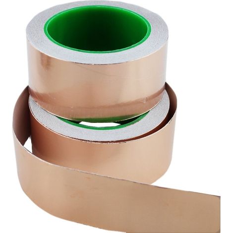 Cinta de cobre adhesiva 50mm x 20 metros (1/2)