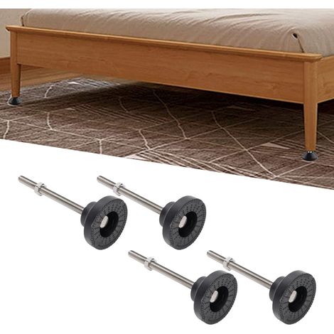 4 pieds de support en nylon noir réglables pour table, chaise, établi, étagère (1/5)