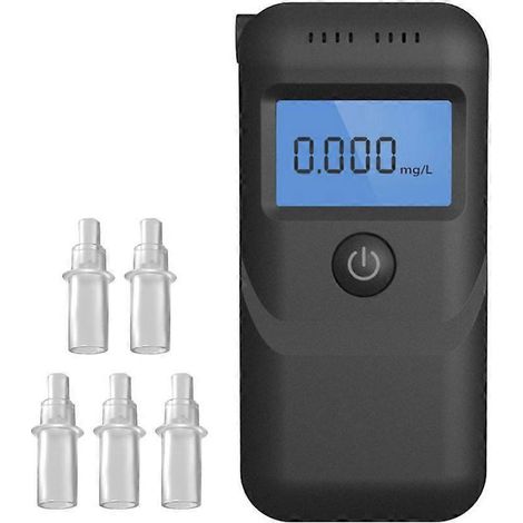 Testeur d'alcool portable, alcootest numérique rapide et fiable pour conducteurs. Résultats précis en quelques secondes, appareil de dépistage d'alcoolémie facile à utiliser. (1/4)