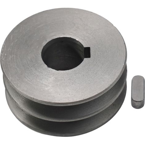 Poulie double gorge en fonte Type A - 1 pièce - Acier moulé robuste - Transmission courroie V - Moteurs outils électriques - 83x31x24mm (1/5)
