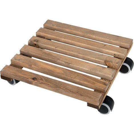 Carrello portavaso in legno marrone 29x29 cm