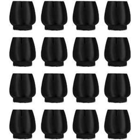 Lot de 16 - Pieds de meubles / Embouts en silicone pour chaises - Protection de sol noire (1/4)