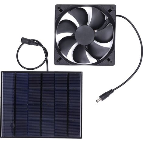Tragbarer 3,5-W-6-V-Solarventilator, der über ein Solarpanel betrieben wird, ideal für Hühnerställe, Hunde und Haustiere, Camping oder den Einsatz im Freien. (1/5)