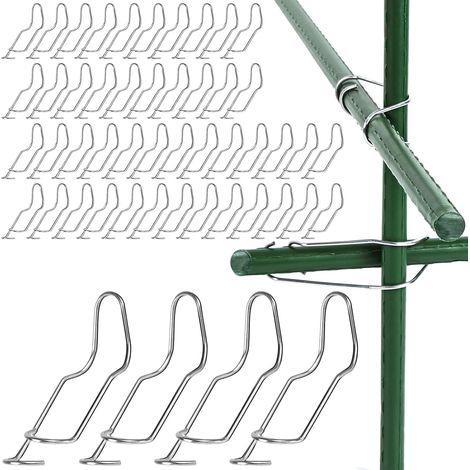 Bardusch - Lot de 50 boucles de connexion pour treillage de plantes, clips de treillage pour piquets de jardin pour cannes de bambou,piquets de soutien de jardin (1/5)