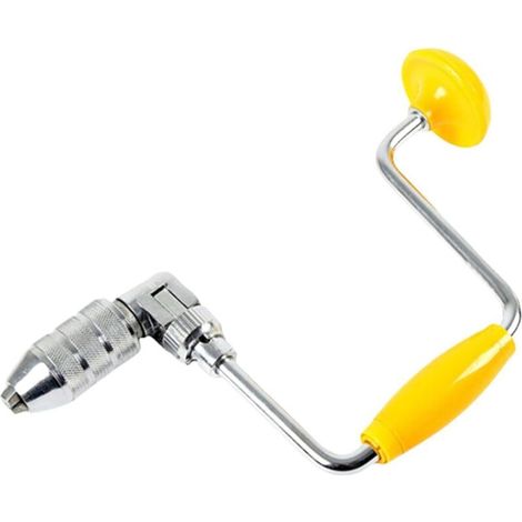 Barrena manual de alta resistencia para brocas de cambio rápido con estructura metálica y asas cómodas para una perforación eficiente en acero.