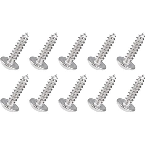 50PCS 3x12mm Auto Vis taraudeuses Acier 304 Inoxydable Argent (1/5)