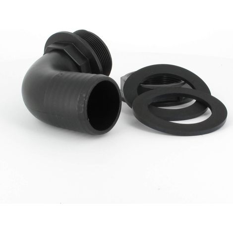 Multicuves – Trop-plein cuve eau 1000L – Embout coudé Ø 50 mm pour évacuation – Polypropylène pour cuves IBC – Installation facile avec perçage 55-65 mm