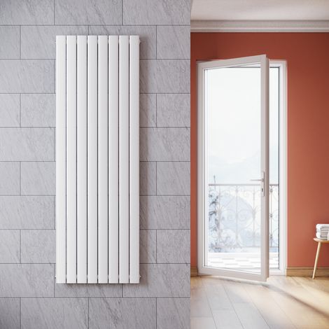 ELEGANT Radiadores de Agua Caliente  1800 x 619 x 48 mm,Radiador de Salón Potencia 1072 W,Monocapa Vertical,Conexiones Centrales G 1/2" - Blanco