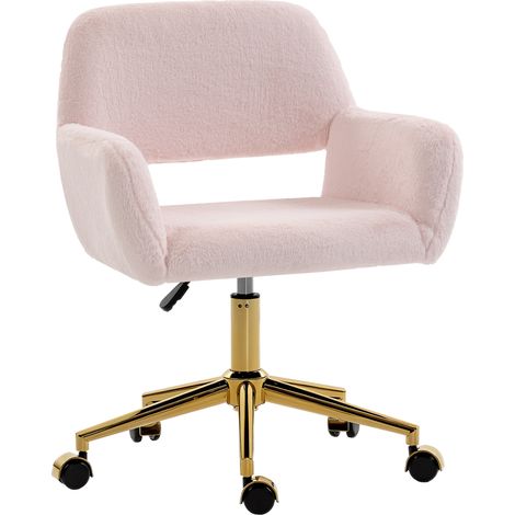 Faux Fur Rabbit Chair Light Pink (1/5)