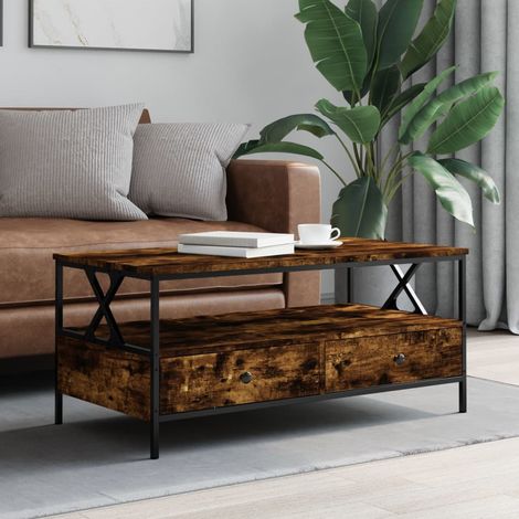 vidaXL Tavolino da Salotto Rovere Fumo 100x51x45 cm Legno Multistrato (1/5)