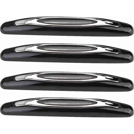 Protections de bord de porte de voiture, 4 pièces, bande de couverture de revêtement d'habillage, pare-chocs d'angle, Anti-collision, protection contre les rayures, noir