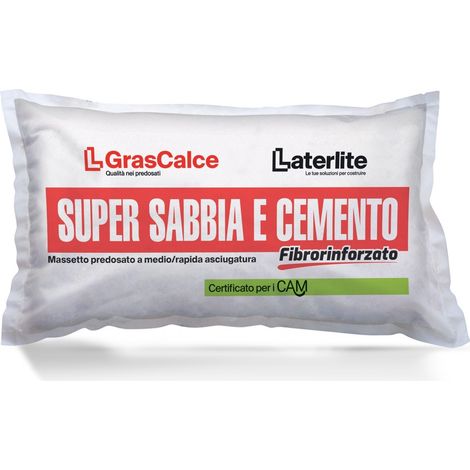 Massetto predosato fibrorinforzato super sabbia e cemento