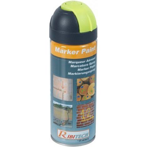 Ribiland - Marqueur jaune fluo en spray 400ml MARKER PAINT - PRSMARJ (1/2)