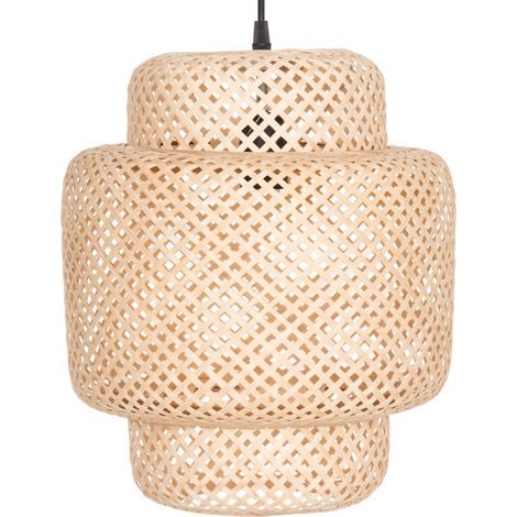 Deckenleuchte aus Bambusgeflecht, Ø 30 cm (1/5)
