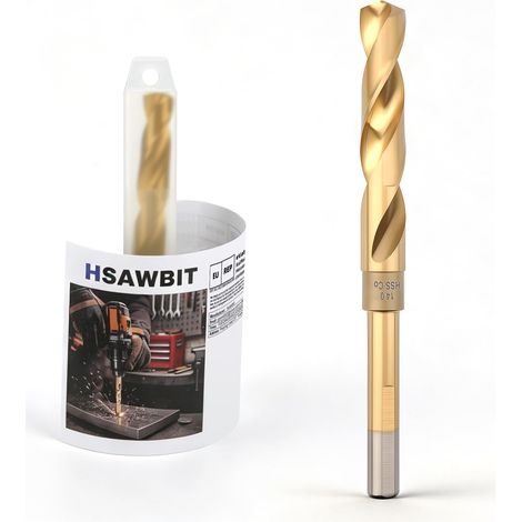 Foret à métaux 14 mm HSS-Co Foret hélicoïdal 135° pour acier inoxydable (1/5)