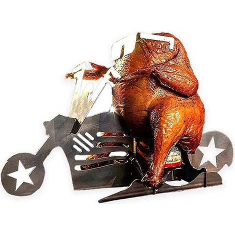 Support pour poulet Beer Can Chicken - Acier inoxydable - Support de cuisson BBQ - Porte-poulet pour barbecue - Accessoire barbecue (1/5)