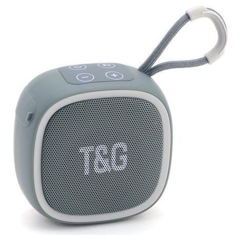 TG659 MINI Enceinte Bluetooth sans fil portable avec caisson de basses, audio stéréo pour le sport en extérieur, compatible carte TF et radio FM pour voiture - Gris (1/2)