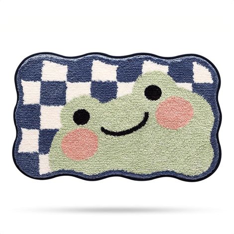 Niedlicher Badteppich Badematte für Badezimmer Rutschhemmender Weicher Badteppich für Duschen Niedlich Plüsch Mikrofaser Super-saugstark Plüschteppich für 40x60cm (1/4)