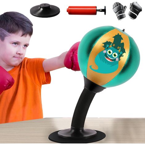 Sac de Boxe pour, Sac de Boxe à succion,Sac de d'exercice à Ventouse de Dessin animé - Balle de de Bureau Amusante, de Relaxation de Portables pour, Adultes et Personnes âgées (1/5)
