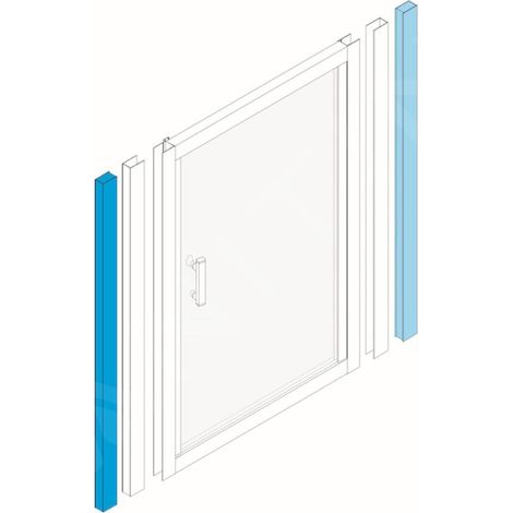 Jika – Profilé d'extension pour portes de douche 0-32 mm – Couleur blanche – H2913880000141