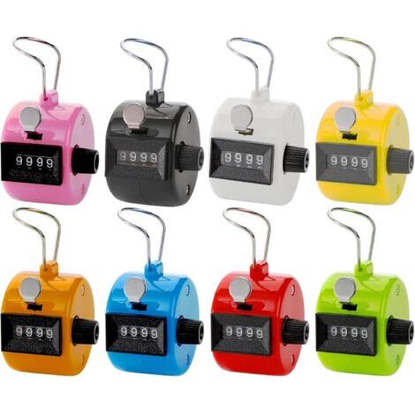 Lot de 8 compteurs manuels à 4 chiffres, compteurs mécaniques, compteurs de scores pour entraînement, tricot, personnes, tour, pêche, golf (1/5)