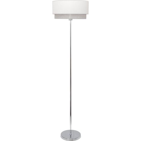 Lámpara de Pie Kenya Blanco y Gris Fabrilamp 111041001