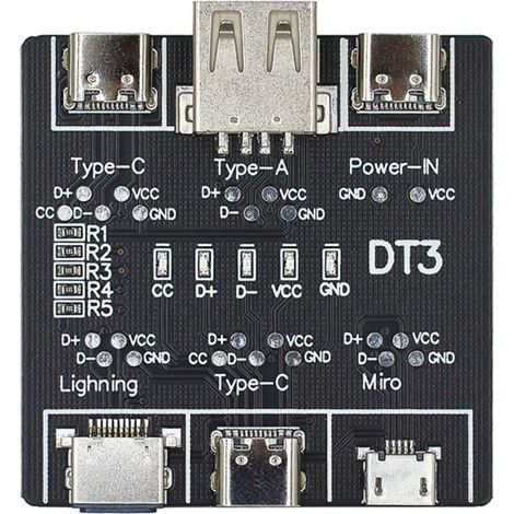 USB-Datenkabel Schaltertestplatine für Micro-Type Type-C DT3 USB-Kabeltester Schnellerkennung leicht tragbar (1/5)