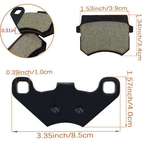 Rear disc brake pads for off-road vehicles are compatible with 50cc-125cc ATVs, go-karts, and four-wheeled motorcycles.