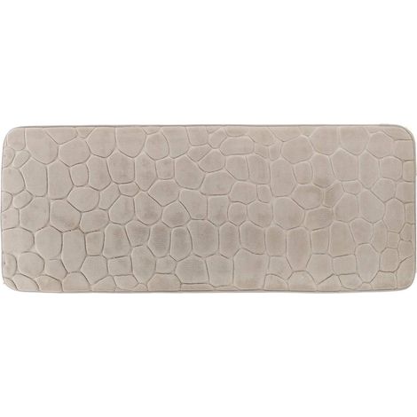 Tapis memoire de forme microfibre galet 45x120 cm - taupe - Tendance (1/4)