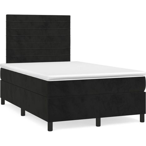Maison Exclusive - Cama box spring con colchón terciopelo negro 1 (1/5)