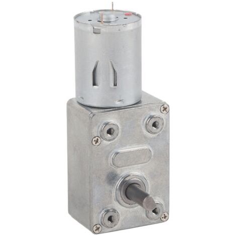 BUNTHAUS Moteur à engrenages à vis sans fin réversible à couple élevé, 1 pièce, CC 12 V, moteur réducteur (62 tr/min) (1/5)