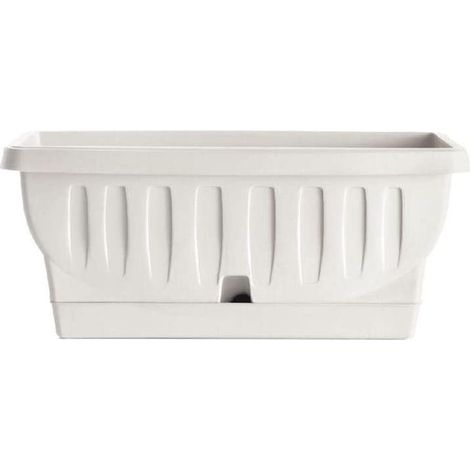 BAMA FIORIERA NATURA IN PLASTICA RETTANGOLARE 60 CM COLORE BIANCO (1/3)
