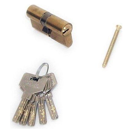 FPLUS bombillo ezcurra segurid.laton(40x50) , Cilindro DS-15/90, laton, de alta seguridad con perfil europeo, proteccion frontal antitaladro, perfil anti-ganzua, 6 pitones con dobl