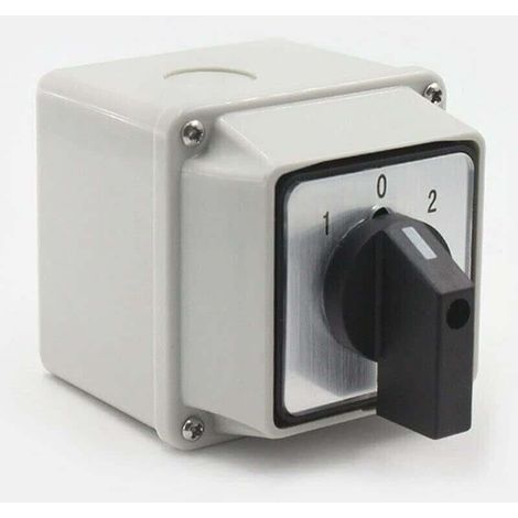 Selettore a camme rotante universale LW26-20A 220V - 8 terminali 3 posizioni Commutatore 1-0-2 con interruttore principale (1/4)