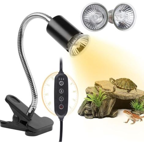 Lamp heated for tortues - Lamp UVA/UVB for reptiles - 25 W + 50 W - Base E27 - Suitable to tortues d'aquarium - Suitable also to tortues, serpents and lezards (1/5)