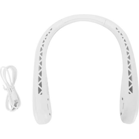 Ventilateur rechargeable - Fafeicy - Ventilateur électrique portatif sans lame - Blanc - Niveau sonore 45 dB (1/4)