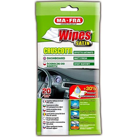 Salviette Mafra wipes satin cruscotto auto 20 pezzi