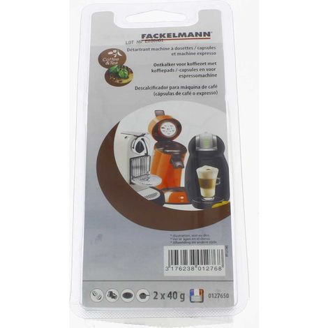 Détartrant cafetière dosettes, capsules et expresso 2 x 40g F0127650 F0127650 pour Cafetière - Expresso broyeur