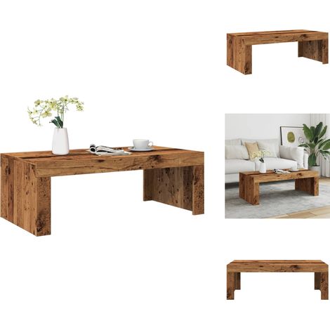 Table basse vieux bois 102x50x35 cm bois d'ingénierie - Table Basse - Tables Basses - Table Latérale - Bout De Canapé (1/5)