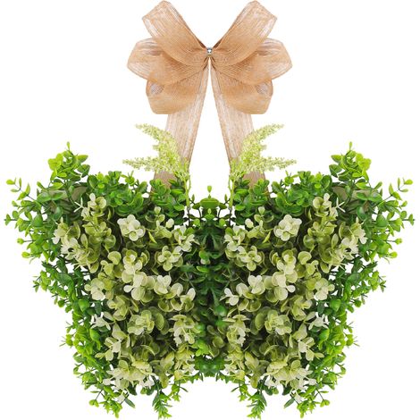 Decoración de pared con mariposas y flores artificiales Conjunto creativo para puerta y jardín Decoración ambiental para fiestas y el Día de la Madre (1/5)