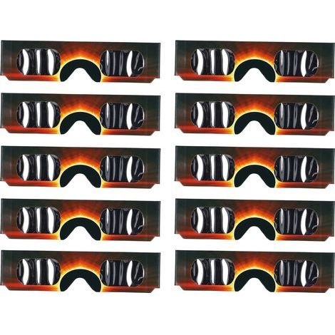 Ortviai Lunettes d'observation d'éclipse solaire – 10 pièces, filtre certifié ISO 12312-2, protection oculaire optimale pour vision directe du Soleil (1/5)