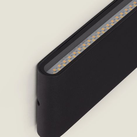 Aplique de Pared Exterior LED 12W Aluminio Rectangular Iluminación Doble Cara Luming 2700K - 3000K - 4000K Negro Seleccionable (Cálido-Neutro) (1/4)