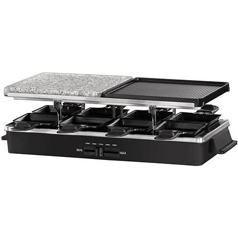 Russell Hobbs 26280-56 Multi Raclette 3 in 1 Griglia Raclette 8 Persone 1400 W Antiaderente Padellini Inclusi colore Nero (1/5)
