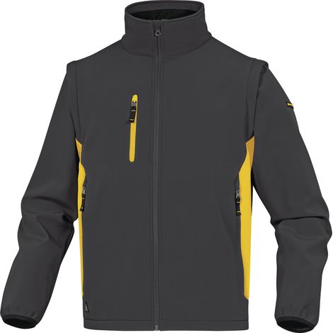 VESTE DE TRAVAIL SOFTSHELL GRISE MANCHES AMOVIBLES - DELTA PLUS - MYSE2GJ0 46/48 (S)