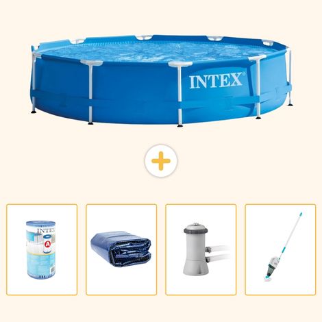 Intex Piscine Tubulaire Ronde - 366x76 cm - 5-pièces S27 (1/5)